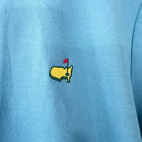 Masters Tech Blue Quarter Zip Performance Long Sleeve Pullover Small Men Augusta - Picture 6 of 10